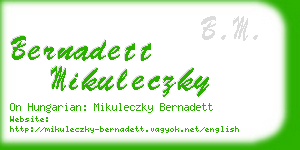 bernadett mikuleczky business card